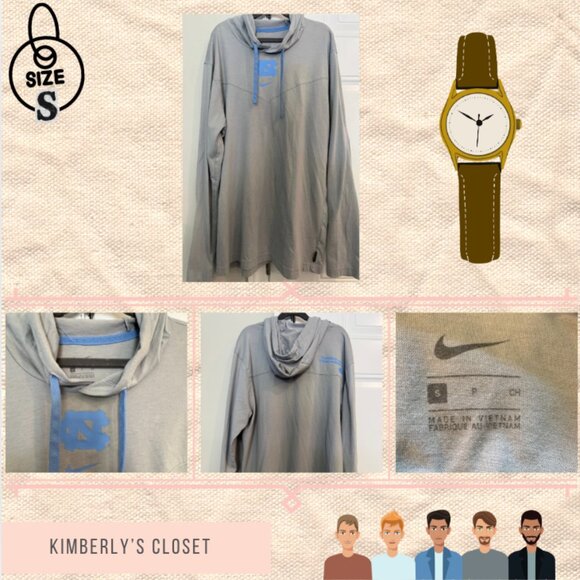 Nike UNC Tar Heels Lightweight Hoodie – Men’s Small, soft, casual, comfy - Picture 3 of 7